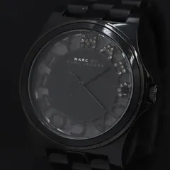 稼動 QZ 良品 マークバイマークジェイコブス 石付き MBM4572 251412 黒文字盤 レディース腕時計 KRK 2000000 NSK