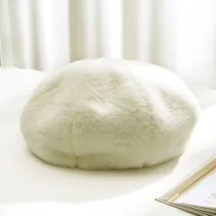 ☆ ホワイト ☆ ベレー帽 秋冬 shberet02 ベレー帽 レディース 帽子 レディース帽子 キャスケット おしゃれ 秋 冬 秋冬 ベレー かわいい ぼうし 女の子 シンプル 無地 ふわふわ 防寒 お出かけ フリーサイズ 大人 可愛い もこもこ オシャレ