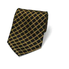 アクアスキュータム シルク ネクタイ 格子柄 中古 Aランク