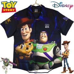 D016 일본 미발매 임포트 상품 TOY STORY 신품 토이 스토리 알로하 셔츠 하와이안 셔츠 개 칼라 셔츠 우디 버즈 라이트 이어 Disney 디즈니 buzz woody 제시 자그 렉스 맨즈 레이디스 애니메이션 레어