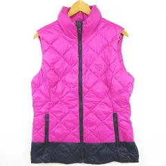 トミーヒルフィガー TOMMY HILFIGER ダウンベスト L パープル ネイビー 配色切替 kz9361