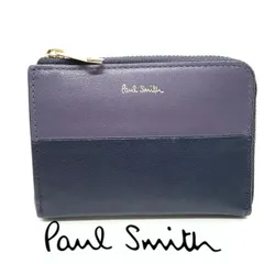 【国内正規品・新品】ポールスミス Paul Smith 小銭入れ コインケース バイカラーブロック レザー 財布 L字ファスナー 箱付 ギフト プレゼント PS3919