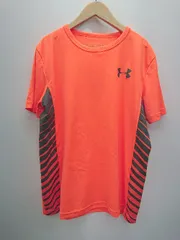 ◇ UNDER ARMOUR アンダーアーマー メッシュ 半袖 Tシャツ カットソー サイズYXL オレンジ系 グレー レディース P  【1406180055998】
