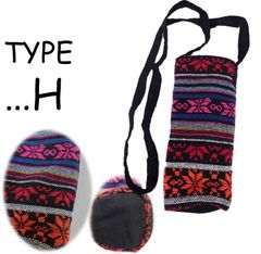 モン族柄　ペットボトルホルダーH☆Made in Thailand