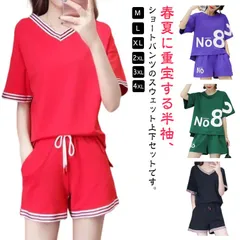 半袖 セットアップ スウェットパンツ ショートパンツ カットソー 半袖tシャツ ハーフパンツ スウェット ジャージ プルオーバー 上下セット 薄手 スポーツウェア 短パン レディース ルームウェア パ#ikawa703766