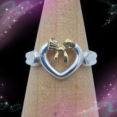 美品》 ティファニー リング ハート リボン SV925 K18YG 約10号 - メルカリ 