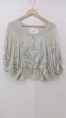 ◇ MAR ENTERPRISE 光沢 サテン調 ショート丈 半袖 ジャケット カーキ系 レディース P  【1307040032015】