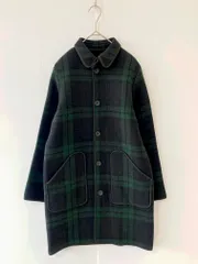 希少レインチーター×moorbrook ダッフルコート　黒 英国製　ヘリンボーン INVERTERE（インバーティア）｜INVERTERE（インバーティア