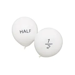 【人気商品】ハーフバースデー バルーン 飾り LIKENNY 誕生日風船 1/2 half birthday 誕生日パーティー装飾 誕生日バルーン バースデー デコレーション 飾り付け 男の子 女の子 おしゃれ 写真撮影 ホワイト 2個セット