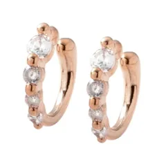 【ピンクゴールド×フリーサイズ】[Cream dot. クリームドット公式] カフイヤリング レディース カフ 金属アレルギー ニッケルフリー 見え 2way イヤーカフ イヤカフ フープ キュービックジルコニア ビジュー  両耳用 大人 シンプル 