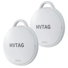 【2024年新登場 極小&極薄モデル】紛失防止タグ エアタグ Kiupスマートトラッカー 電池交換可能 小型gps 子供や高齢者を見守り MFi認証品 超強力信号&GPS全地球測位 color：ホワイト size：2個