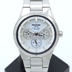 デッドストック セイコー SEIKO ALBA ROOX ABFD101 スモセコ ソーラー ホワイト 付属有 稼働品 25-M-842