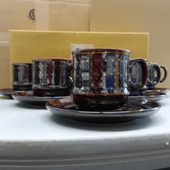 九谷焼　コーヒー　カップ＆ソーサーセット　6客　九谷暁堂