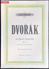 ドヴォルザーク スタバト・マーテル Op.58 (声楽＋ピアノ)輸入楽譜 DVORAK, Antonin Stabat Mater 洋書