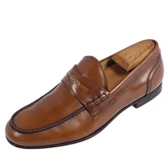 美品 ボッテガヴェネタ BOTTEGA VENETA ローファー モカシン コインローファー カーフレザー 革靴 メンズ 40.5(25.5cm相当) ブラウンのサムネイル