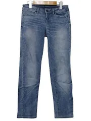 【送料無料】【美品】ユニクロ UNIQLO ウルトラストレッチ ミドルライズ スキニージーンズ ユーズド加工 W25 63.5cm ■管理番号L27789SSS24-240225-10(198)(4)