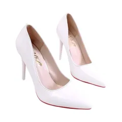 ☆ ホワイト ☆ 35(22.5cm) ☆ ハイヒール パンプス ハイヒール 10cm パンプス ベーシックパンプス ウェディングシューズ ブライダルシューズ レディース ポインテッドトゥ パーティシューズ 結婚式 パーティー オフィス 通勤 ビジネス