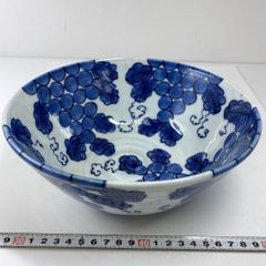 66】源右衛門窯 染付葡萄絵 麺鉢（おまけ付） - メルカリ