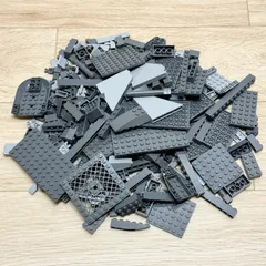 LEGO レゴ グレー系 中古 パーツ ブロック プレート スロープ各種 支柱 大量 ばら売り 部品取り LY-240226-09