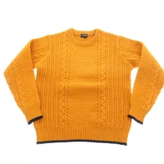 【中古】マックレガー McGregor コットンポリエステル クルーネック プルオーバーニット オレンジ系xネイビー【サイズM】【メンズ】