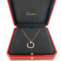 【鑑定済み】正規品 カルティエ Cartier  ジュストアンクル ネックレス B3047000 ダイヤ  750 K18PG ピンクゴールド