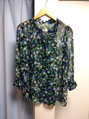 M20 NARACAMICIE ナラカミーチェ 花柄　シフォンブラウス　五分袖