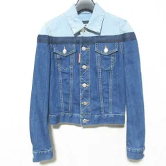 美品 DSQUARED2 ディースクエアード ストレッチ 切り替え デニムジャケット S75AM0427 S30342 36 ブルー レディース 古着 中古 USED