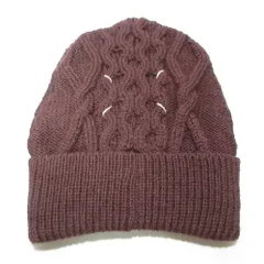 【美品】maison martin margielaマルジェラアイボリーニット帽 美品】maison martin margielaマルジェラアイボリーニット帽