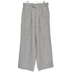 M’S BRAQUE　エムズ ブラック　2024SS　TUCKED WIDE PANTS　千鳥格子柄タックパンツ　241210　8054000210916