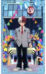 【中古】キャラカード 轟焦凍(ノーマル) 「僕のヒーローアカデミア 雄英高校オープンスクール トレーディングクリアカード(風船)」