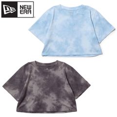 新品 NEWERA ニューエラ 正規品 レディース 半袖 Tシャツ ティーシャツ 半袖Tシャツ クロップド ショート丈 短い ワイドシルエット ウィメンズ 女性用 タイダイ 青 ブルー グレー ブラック 14391901 14391902