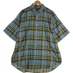 古着 ラルフローレン Ralph Lauren BLAKE 半袖 ボタンダウン チェックシャツ メンズXL相当/eaa560454