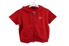 【未使用品】Callaway(キャロウェイ) 半袖パーカー 赤 レディース S C24117221 ゴルフ用品 2504-0254 新品