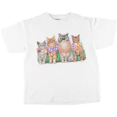 2024年最新】半袖Tシャツ Tシャツ メンズ 猫柄 トップス クルーネック