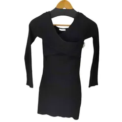 リゼクシー RESEXXY フロントクロス長袖ニットワンピース レディース JPN：S 