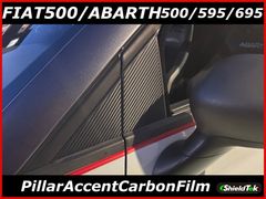 FIAT/ABARTH500/595/695　ピラーアクセントカーボンフィルム