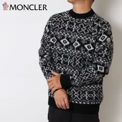 MONCLER モンクレール ニット 長袖 セーター アパレル 秋 冬 ロゴ レッド 赤 トップス 服 S E20919045500 グレー ウール    メンズ 人気 美品【品】