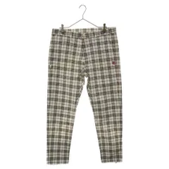 PEARLY GATES (パーリーゲイツ) Straight Pants チェック柄 ロゴ刺繍 ストレートパンツ 053-8231951 ホワイト/ブラックのサムネイル