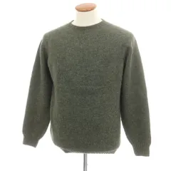 【中古】【未使用】インバーアラン INVERALLAN ウール クルーネック プルオーバーニット オリーブ【サイズ40】【メンズ】のサムネイル
