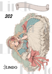 コラージュ素材　人物ステッカー　女の子　A6サイズ　5枚入り　シール　ノーカット　202