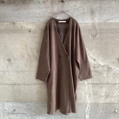 conges payes 千鳥柄　ブラウン　コットン混コート