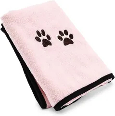 ＰＥＴ　ＢＲＩＬＬＩＡＮＴ PET BRILLIANT ペット用タオル 超吸収 マイクロファイバー ペットタオル 犬 猫( ピンク,  90CMx50CM)のサムネイル