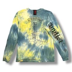 CVTVLIST カスタムタイダイ加工ロングスリーブTシャツ カットソー ロンT カタリスト ブルー L 91336A6
