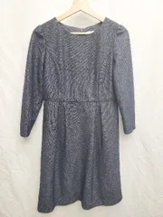 ◇ ⊇ SHIPS any シップス エニィ 長袖 ミニ丈 ワンピース サイズ2 ネイビー レディース P  【1409250025495】