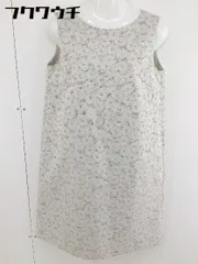 ◇ NATURAL BEAUTY BASIC 総柄 バックジップ ノースリーブ 膝丈 ワンピース サイズM グレー系 レディース  【中古】 【1112130001266】