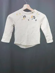 ◇ PETIT BATEAU プチバトー キッズ 子供服 花柄 長袖 トレーナー スウェット サイズ110 ホワイト系 レディース P  【1407260016502】