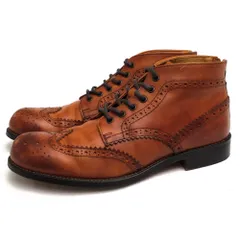 茶 PADRONE パドローネ 靴 レースアップ レザー ブーツ PADRONE ブーツ パドローネ / LACE UP BOOTS with BACK ZIP