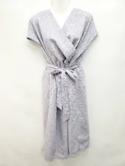 ◇ merry jenny メリージェニー オーバーサイズ チェック 膝下 ワンピース サイズF パープル系 レディース P  【1403180000041】