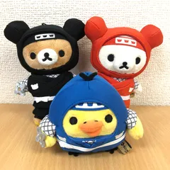 リラックマ ぶらさげぬいぐるみ 忍者 リラックマ コリラックマ キイロトリ 3体セット 2016　●