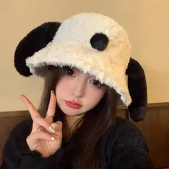 犬 アニマル バケットハット レディース 白 黒 ボア もこもこ ファー 秋冬 新作 韓国ファッション 小顔効果 ふわふわ 防寒 可愛い りぼん付き カジュアル おしゃれ 人気 トレンド 冬コーデ 通学 デート アウトドア 暖かい 帽子 ナチュラル 冬アイテム